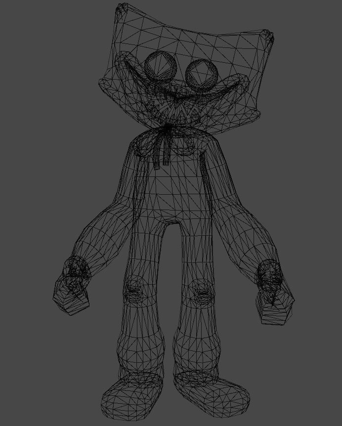 Huggy Wuggy - Poppy Playtime Game Ready Free low-poly 3D model_6