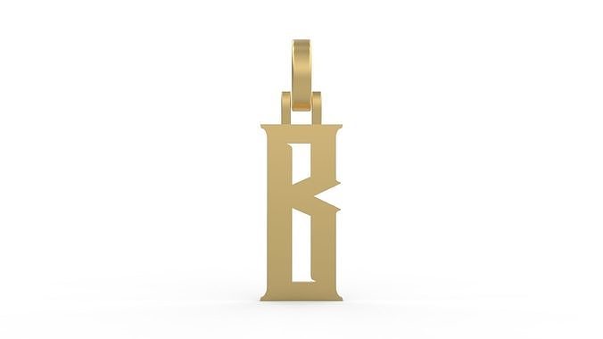 Initial Letters Pendant Rademos B 3D print model
