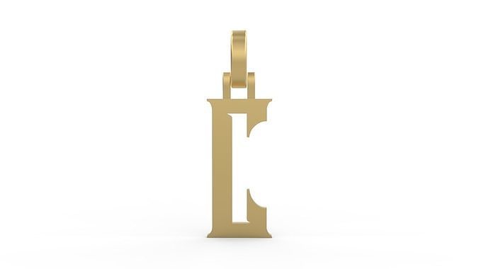Initial Letters Pendant Rademos C 3D print model