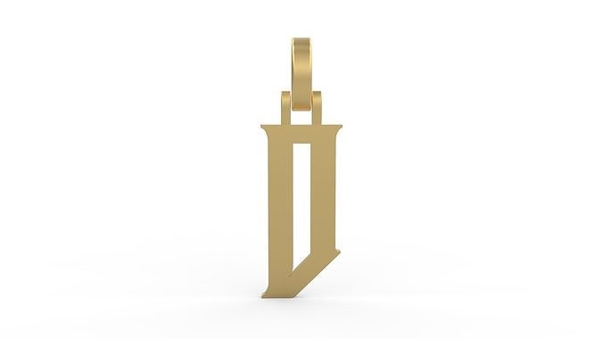 Initial Letters Pendant Rademos D 3D print model