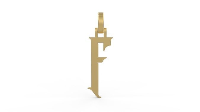 Initial Letters Pendant Rademos F 3D print model