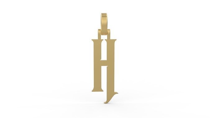 Initial Letters Pendant Rademos H 3D print model