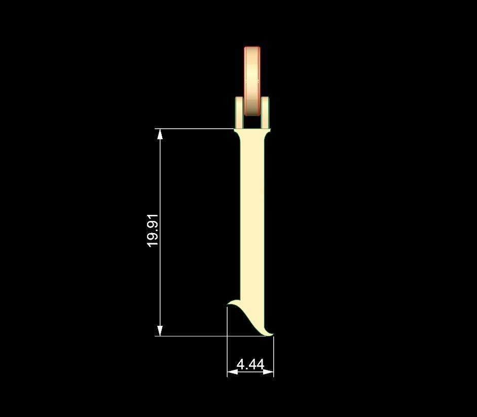 Initial Letters Pendant Rademos I 3D print model_4