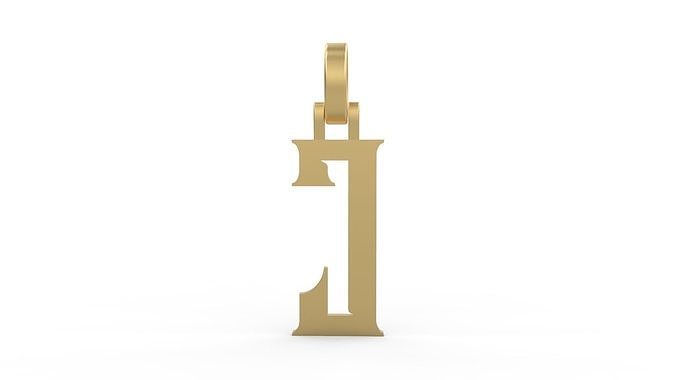 Initial Letters Pendant Rademos J 3D print model