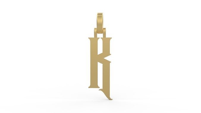 Initial Letters Pendant Rademos K 3D print model