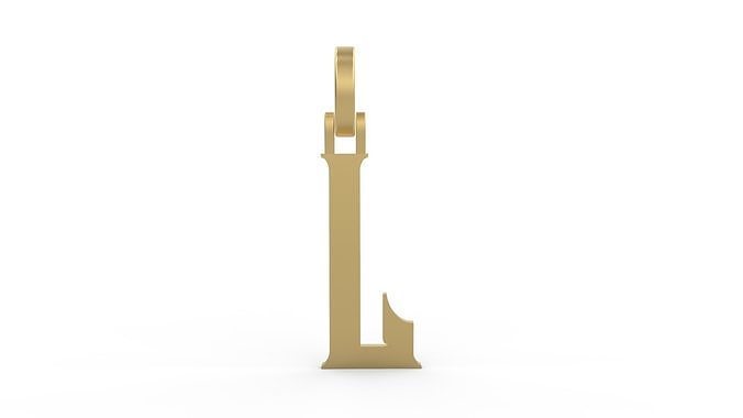 Initial Letters Pendant Rademos L 3D print model