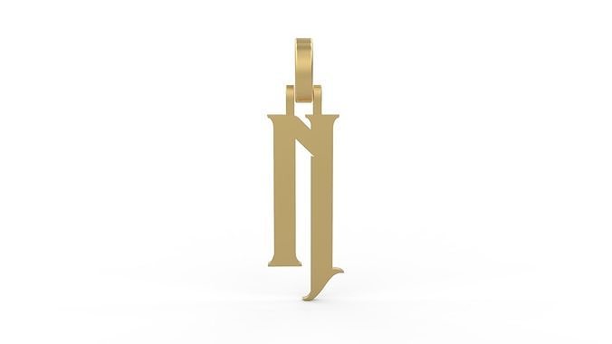 Initial Letters Pendant Rademos N 3D print model
