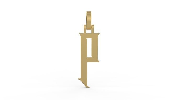 Initial Letters Pendant Rademos P 3D print model