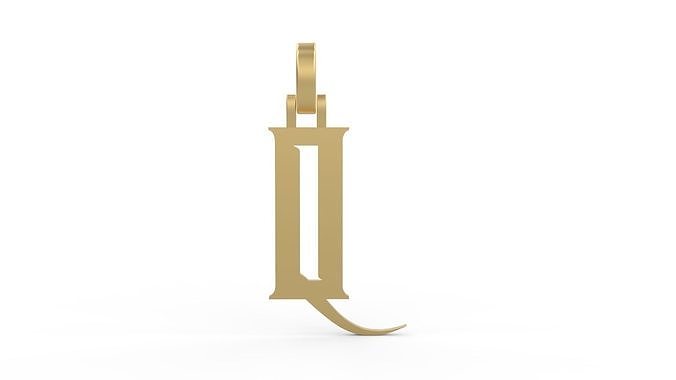 Initial Letters Pendant Rademos Q 3D print model