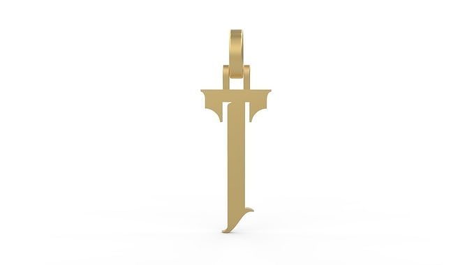 Initial Letters Pendant Rademos T 3D print model