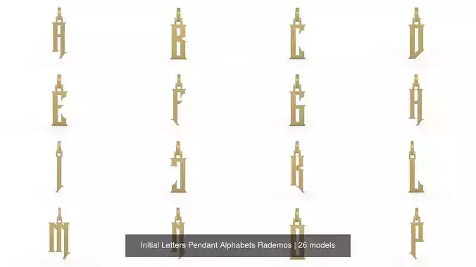 Initial Letters Pendant Alphabets Rademos