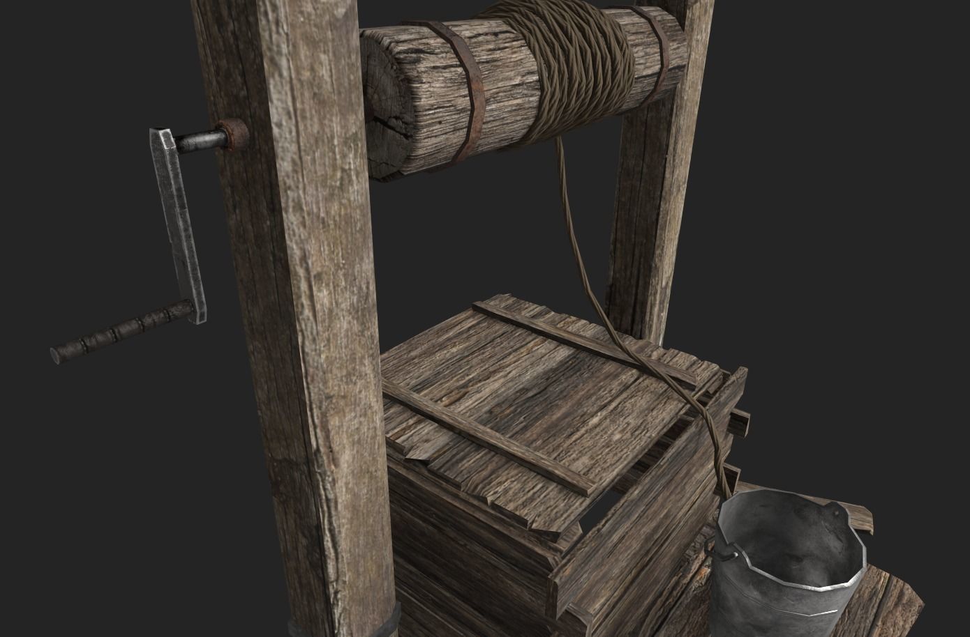 Water Well Low-poly 3D model Low-poly 3D model_3