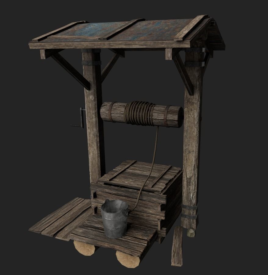 Water Well Low-poly 3D model Low-poly 3D model_1