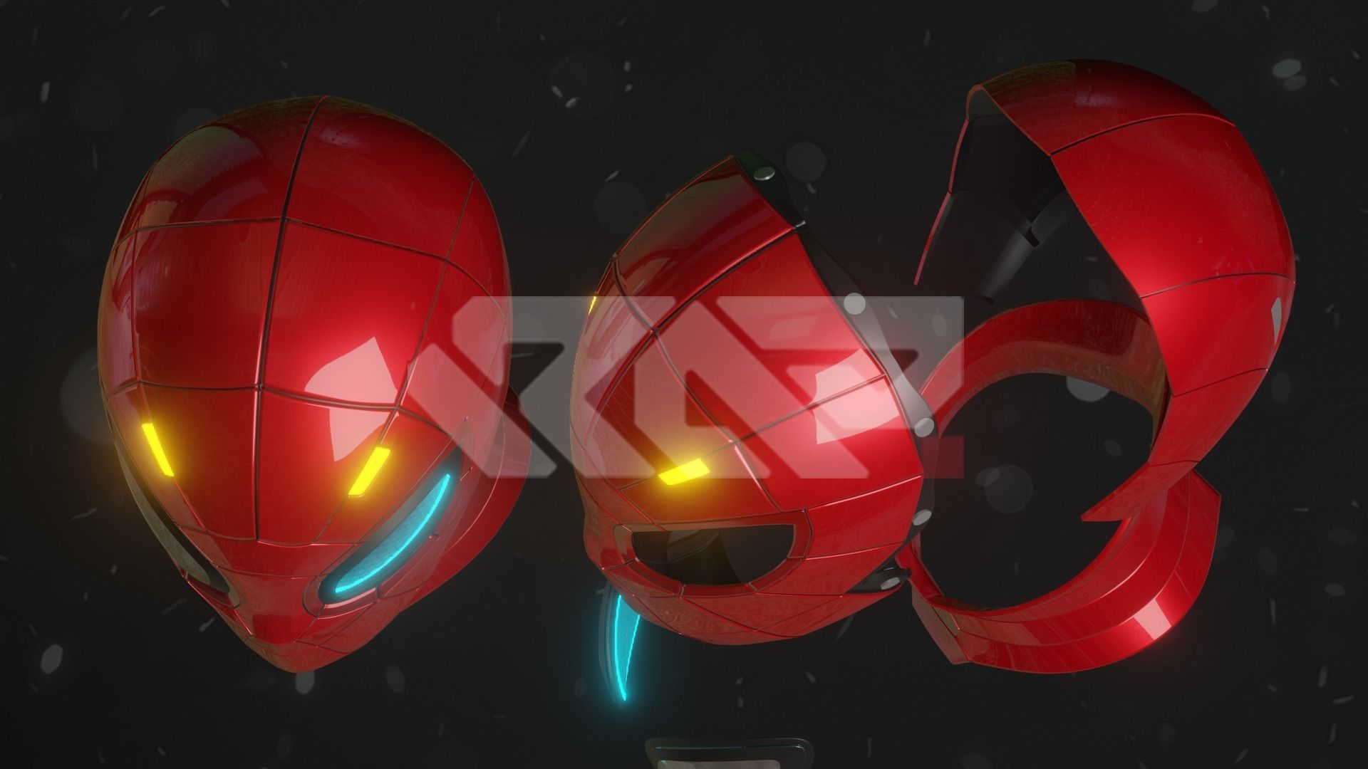 Spiderman Mask new stark city 3D print model_3