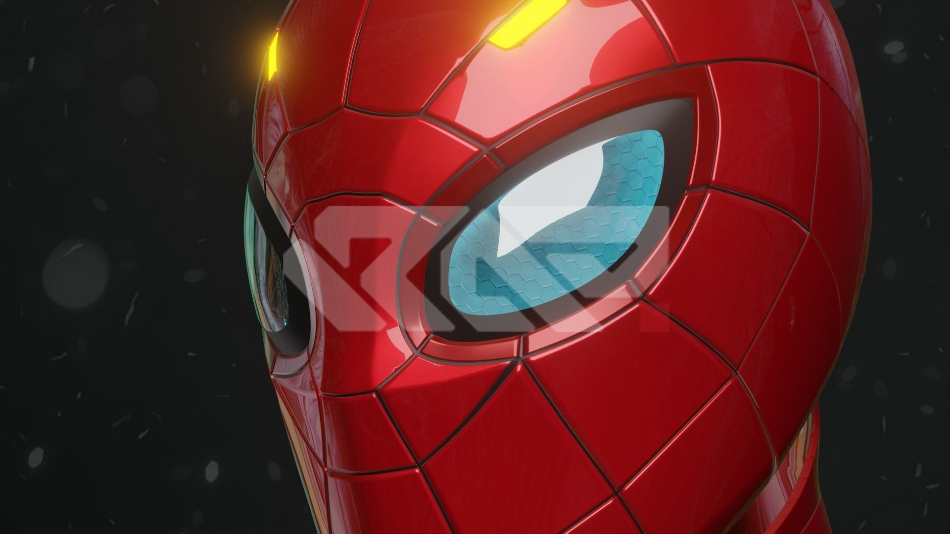 Spiderman Mask new stark city 3D print model_4