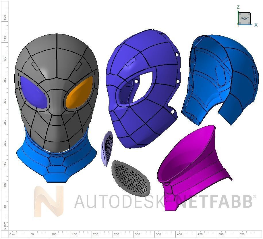 Spiderman Mask new stark city 3D print model_5