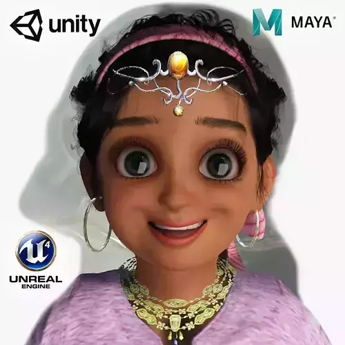 Yasmeena High quality character full Rigged and Animated 