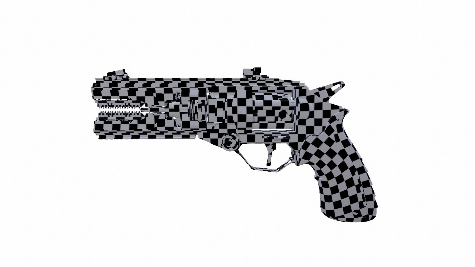 Gun Scifi Low-poly 3D model_23