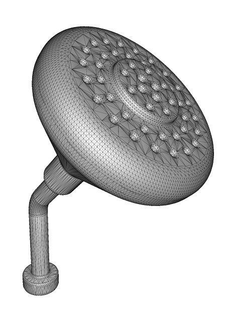 Spectacular Shower Head Low-poly 3D model_3