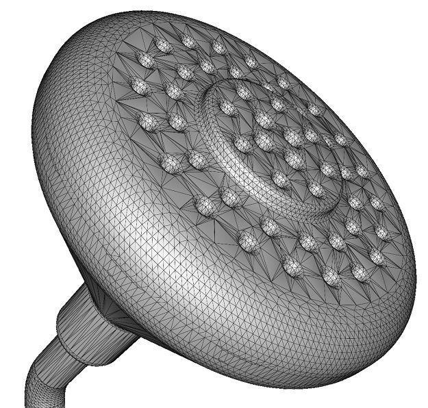 Spectacular Shower Head Low-poly 3D model_4
