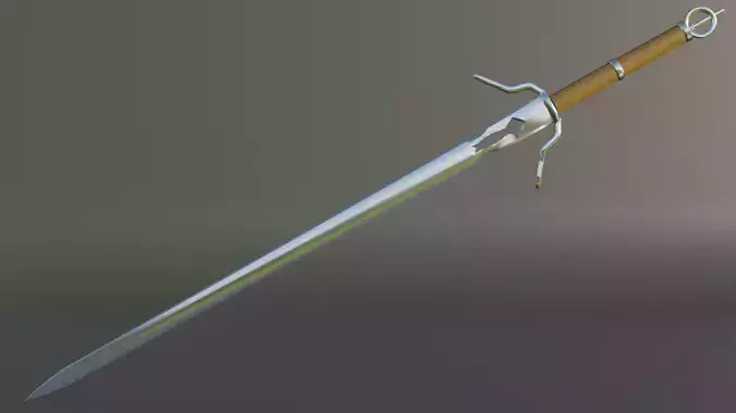 Low-poly 3D model sword Low-poly 3D model