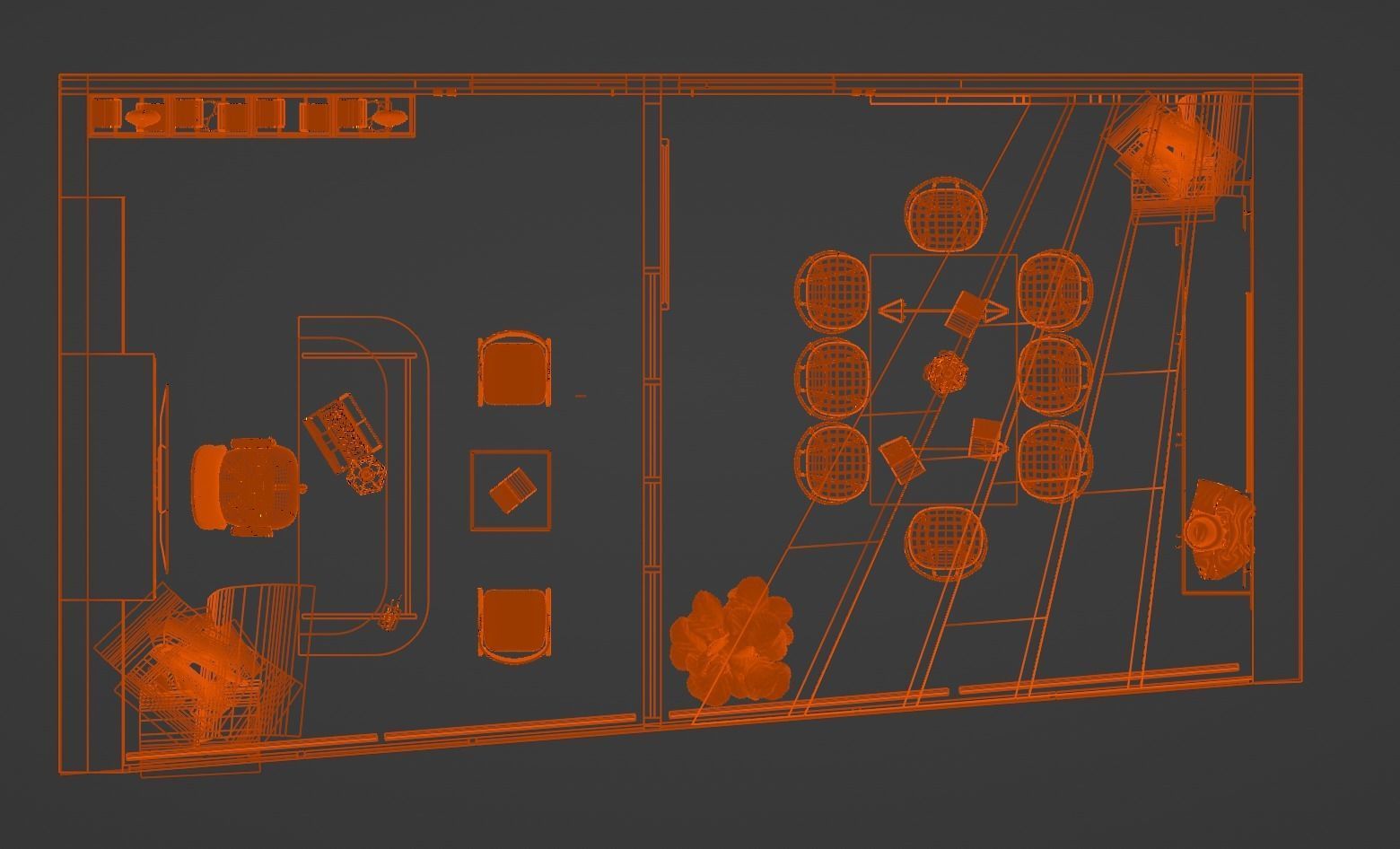 Office modern home 3D model_6