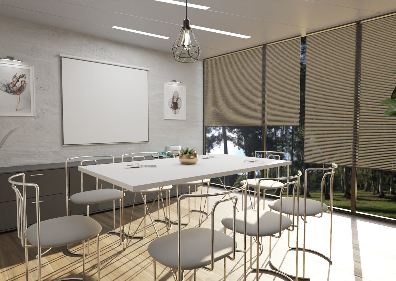 Office modern home 3D model_3