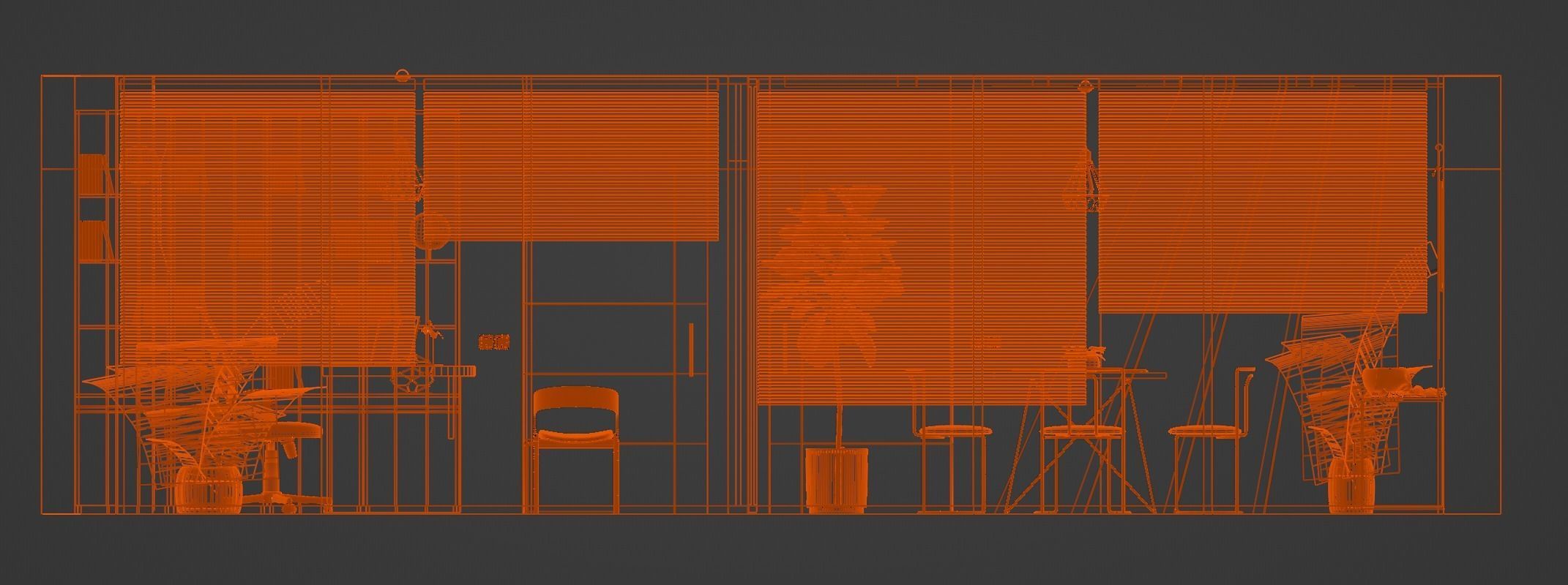 Office modern home 3D model_7