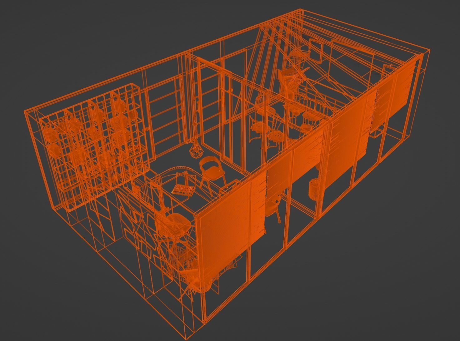 Office modern home 3D model_9