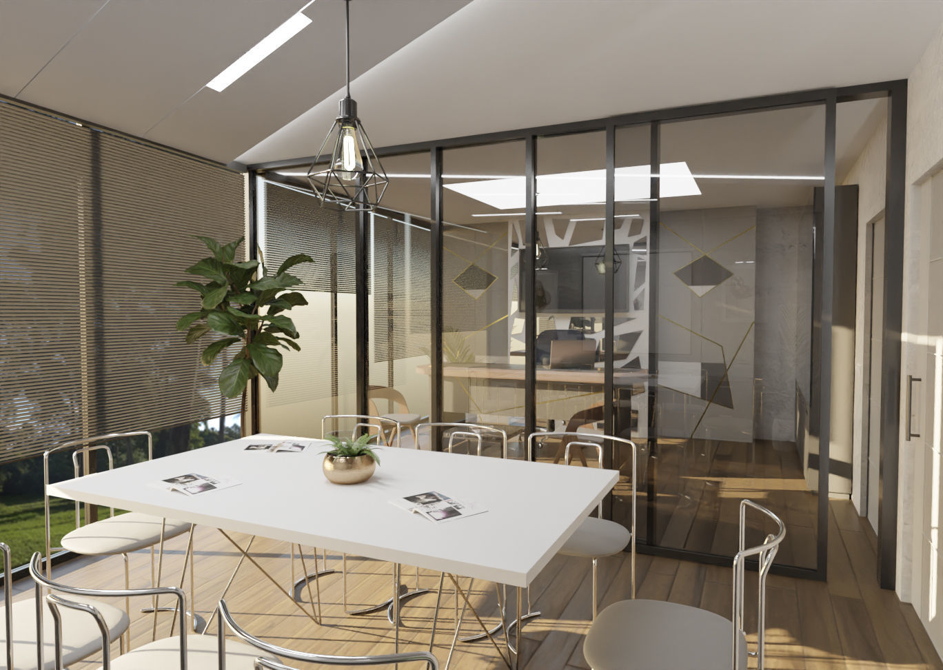 Office modern home 3D model_4