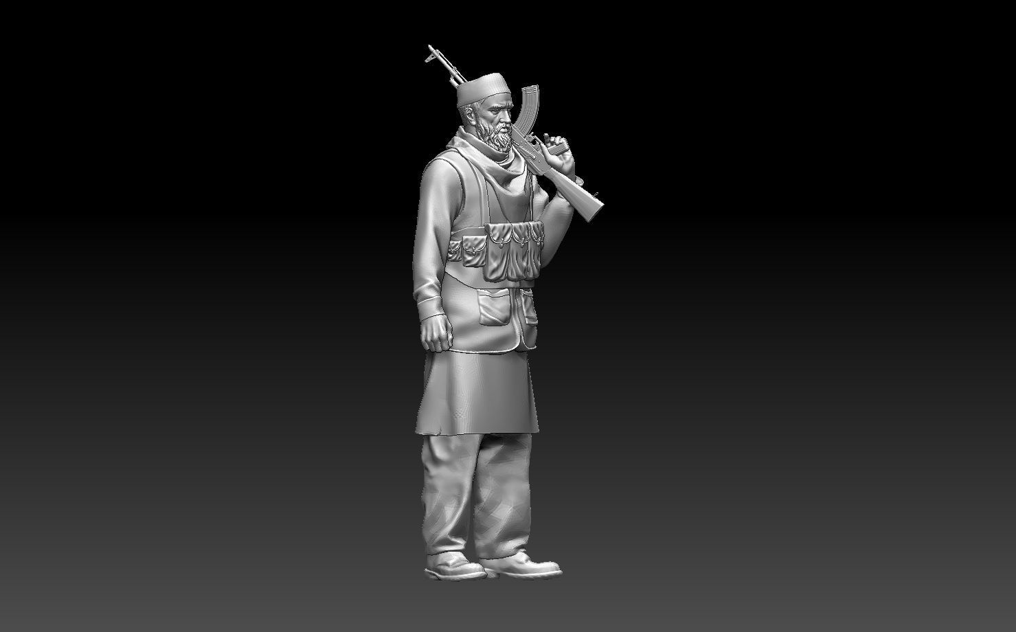 soldier arab  3D print model_64