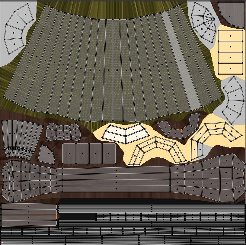 Floor Lamp Low-poly 3D model_5