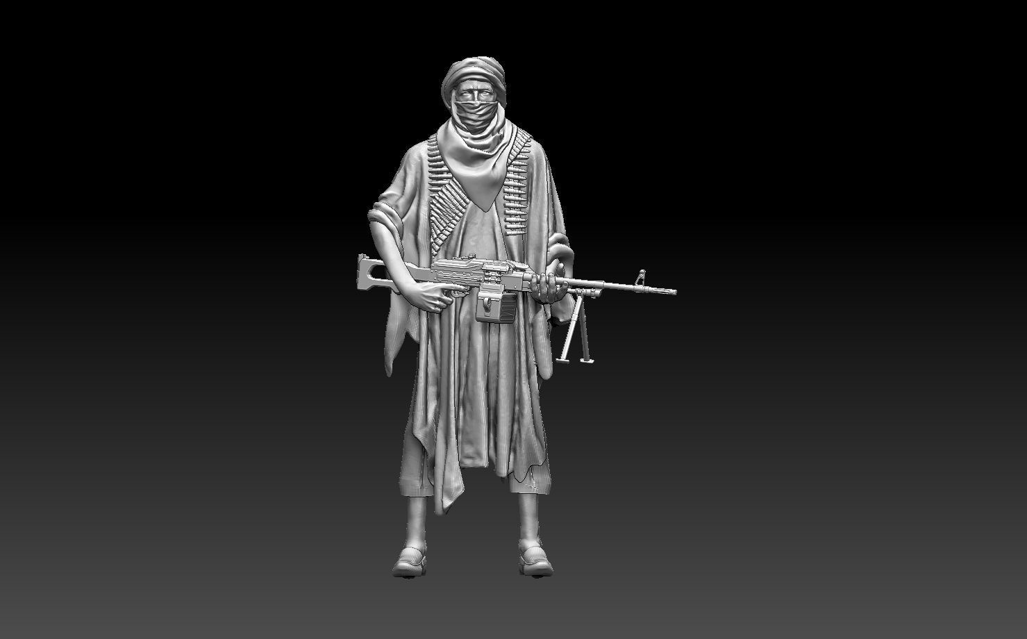 soldier arab  3D print model_1