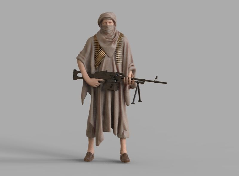 soldier arab  3D print model_42