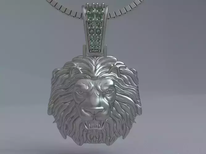 Lion Pendant Free 3D print model