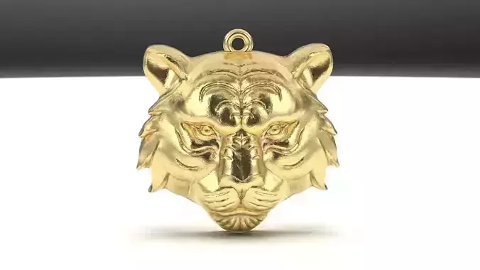 tiger face pendant