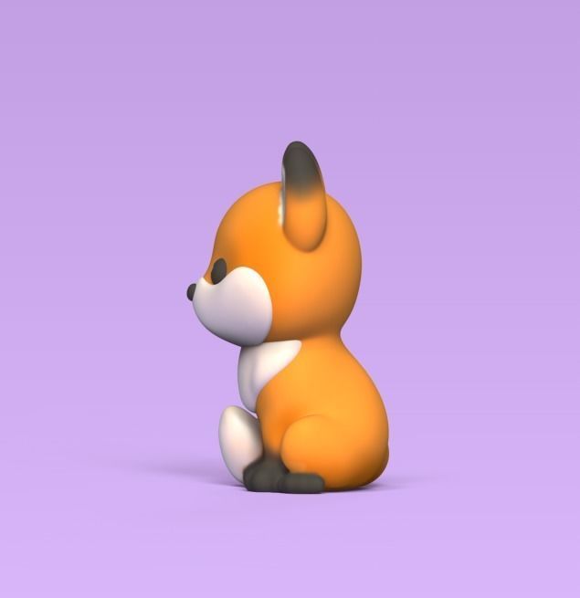Little Fox 3D print model_3