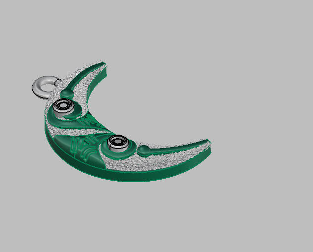 moon texture pendant 3D print model_11