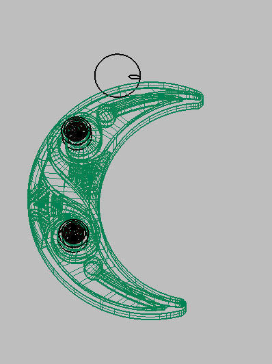 moon texture pendant 3D print model_4