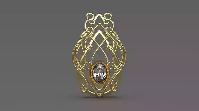 gem stone celtic pendant