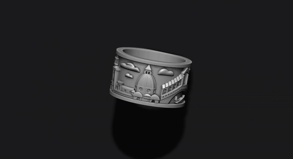 Italy ring 3D print model_2