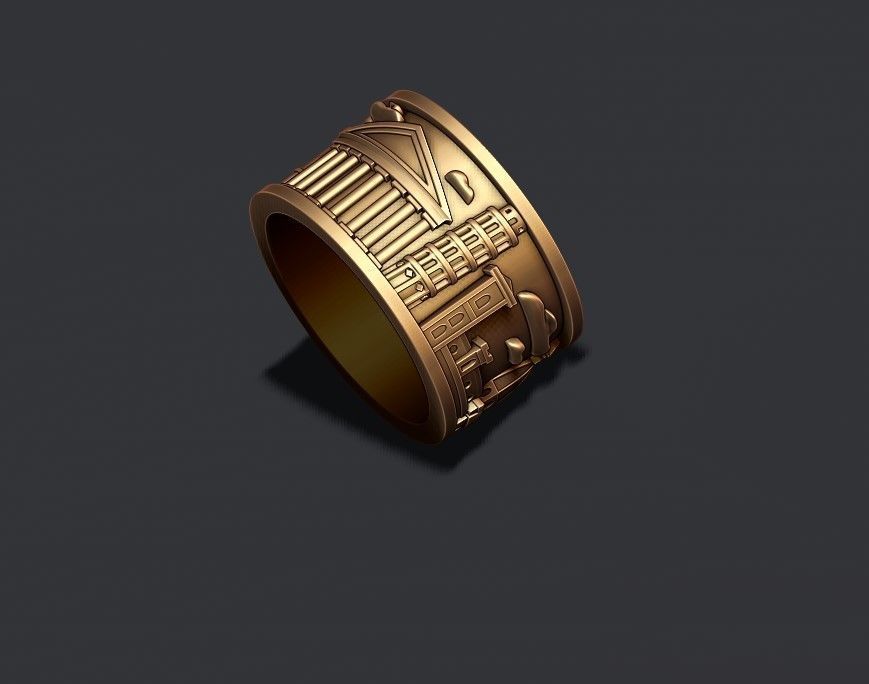 Italy ring 3D print model_5