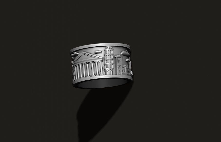 Italy ring 3D print model_1