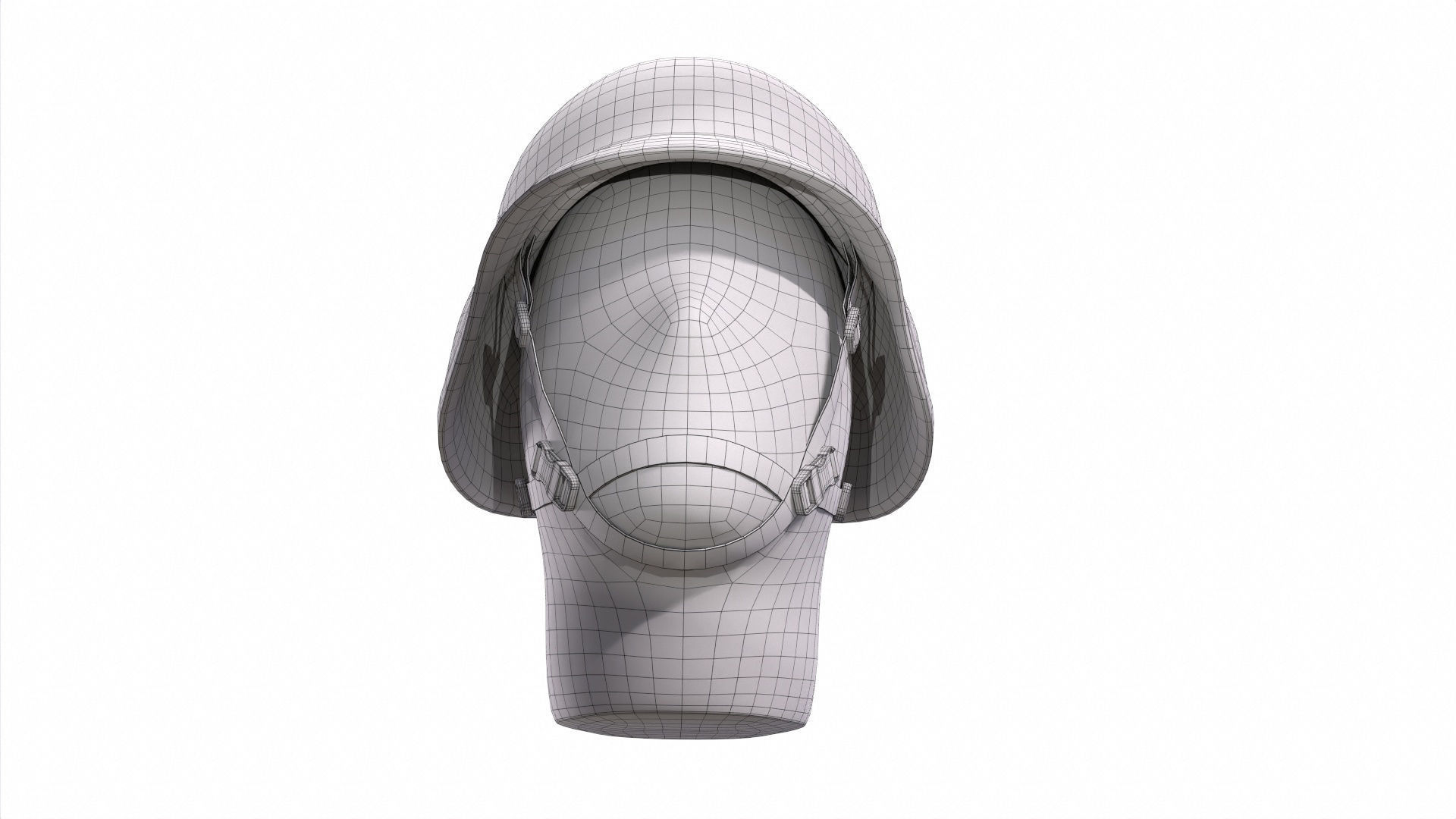 Millitary Ballistic Helmet Black 3D model_8