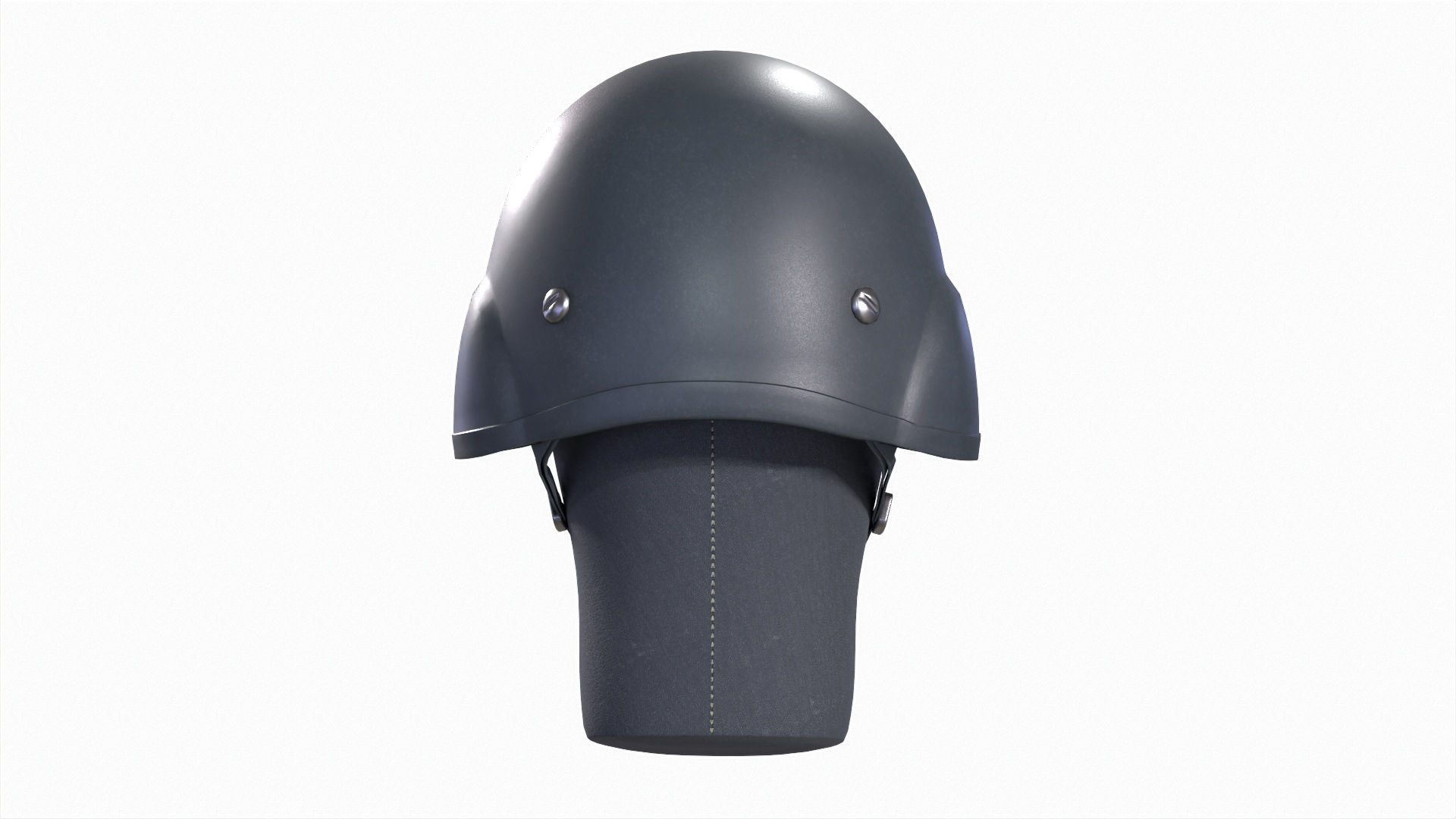 Millitary Ballistic Helmet Black 3D model_6