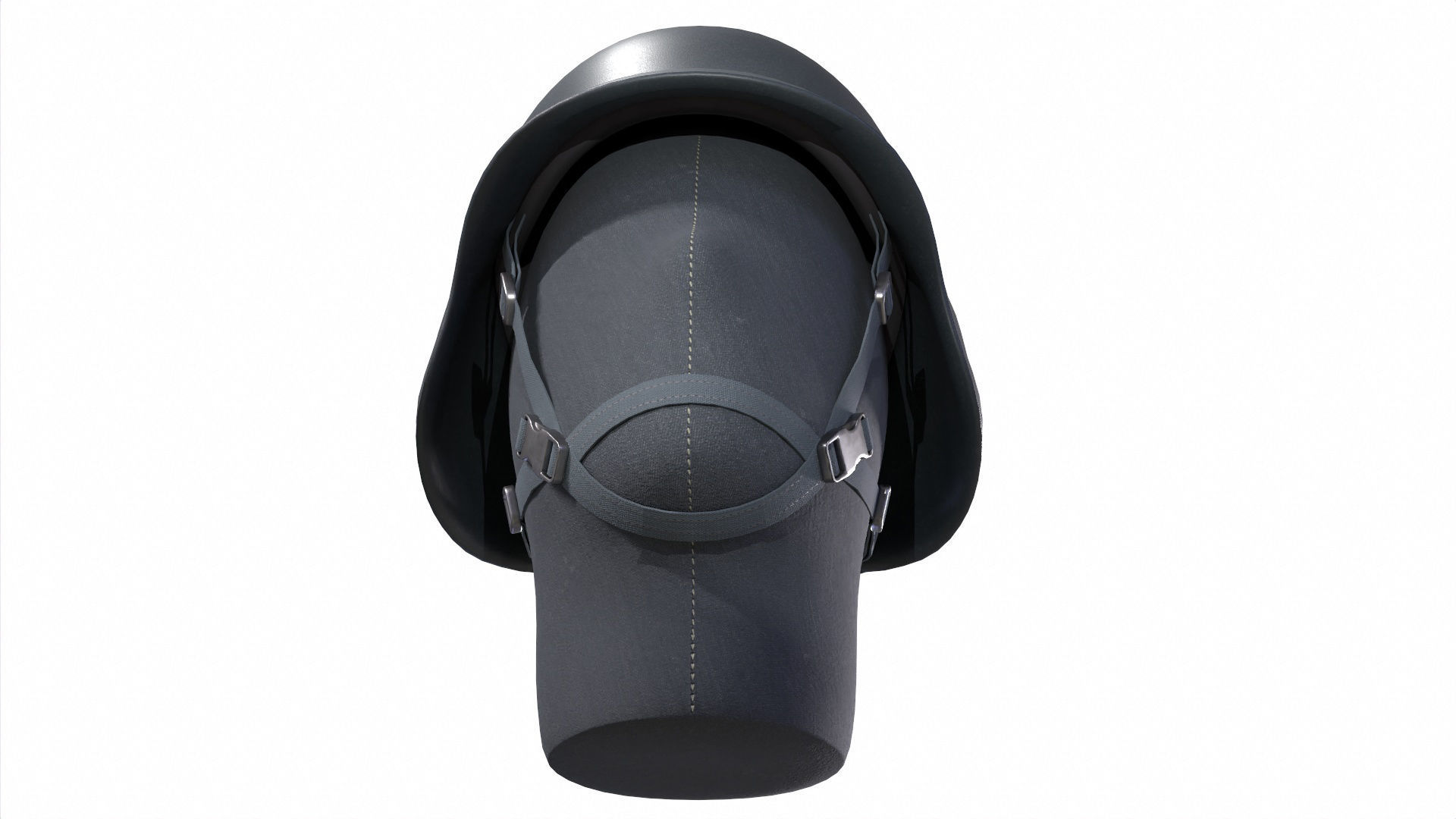 Millitary Ballistic Helmet Black 3D model_5