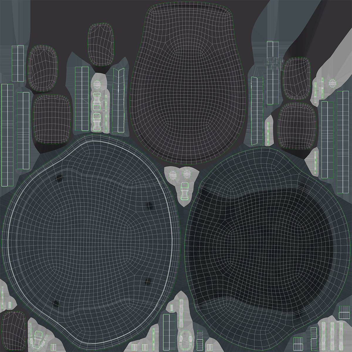 Millitary Ballistic Helmet Black 3D model_13