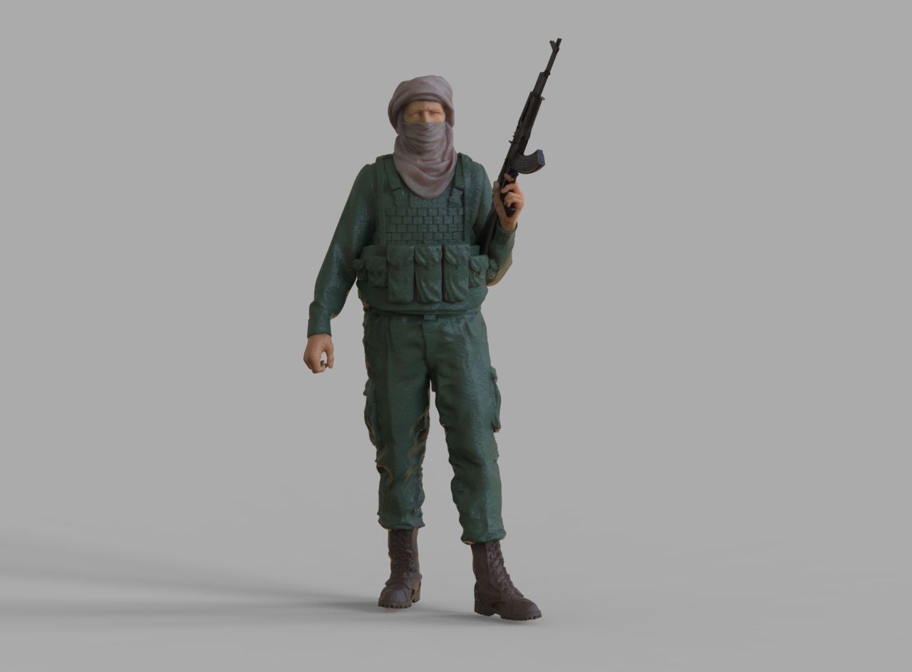 soldiers arab  3D print model_6