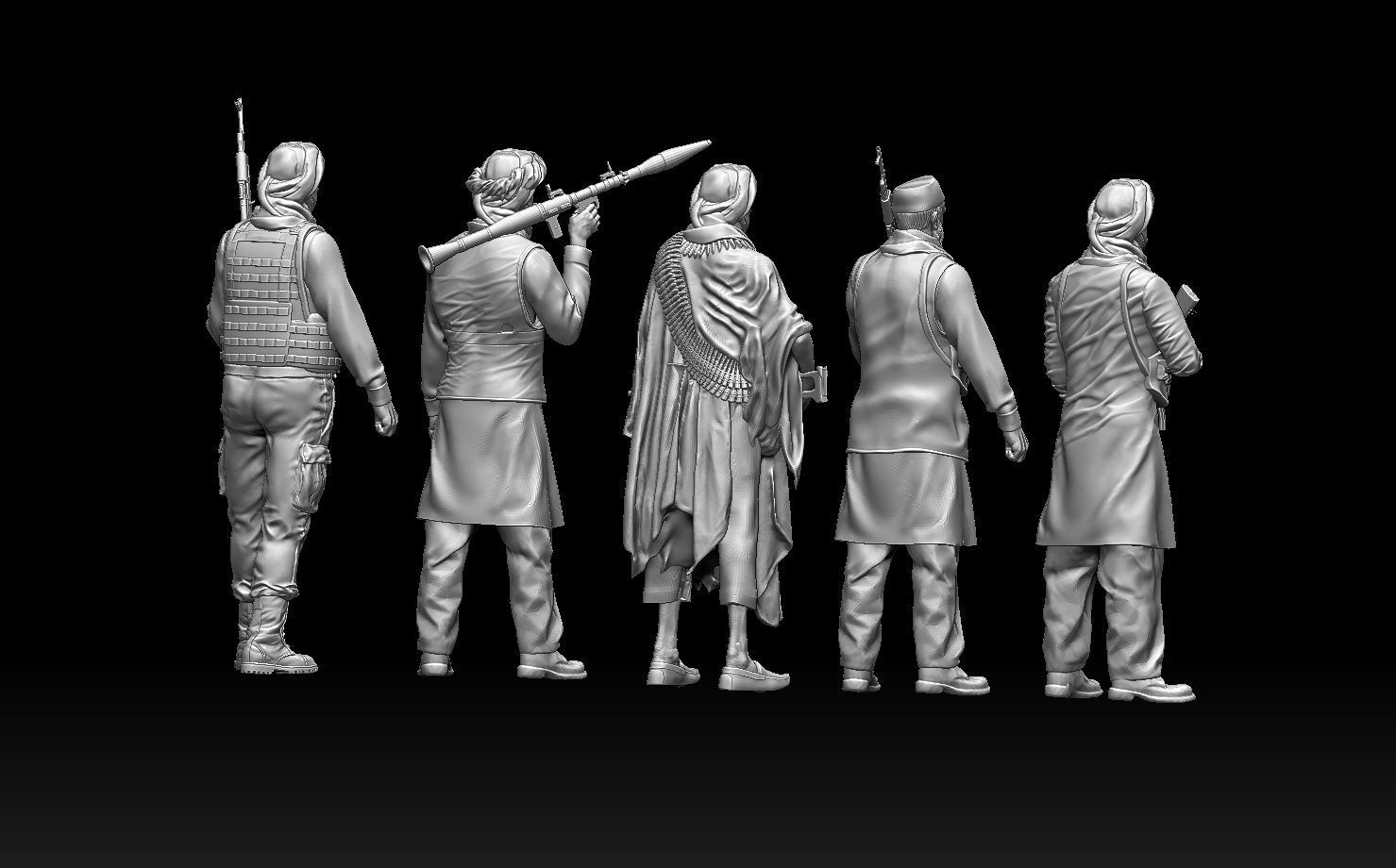 soldiers arab  3D print model_2
