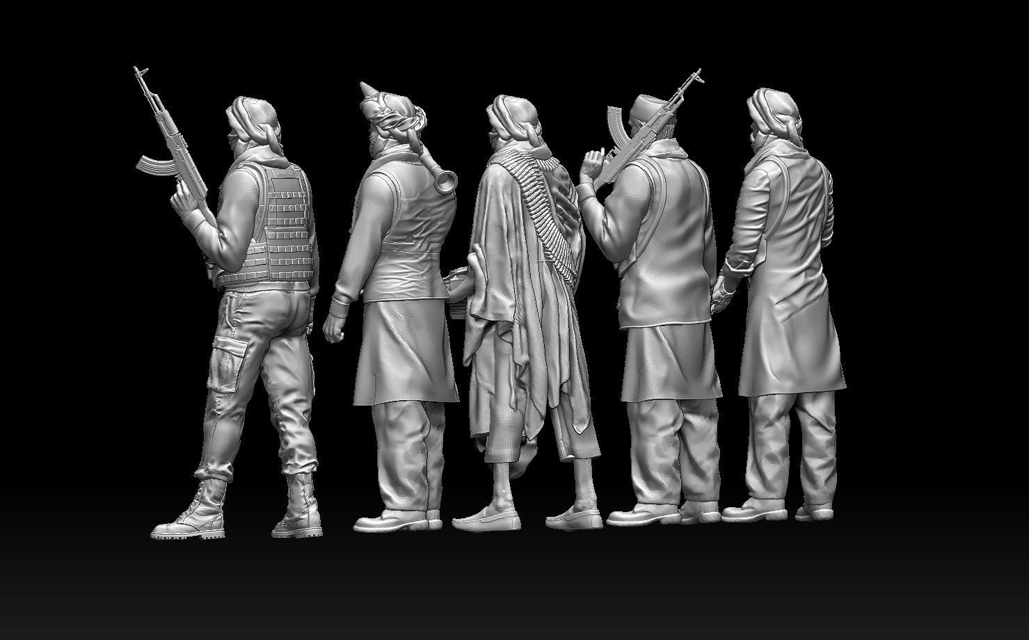 soldiers arab  3D print model_3